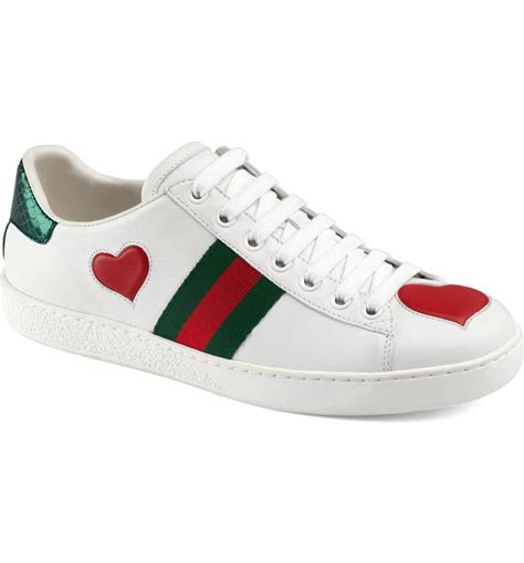 gucci ace sneakers heart.